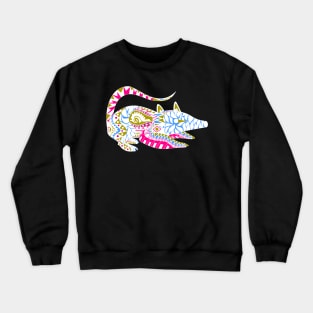 mandala maya tlacuache possum ecopop Crewneck Sweatshirt